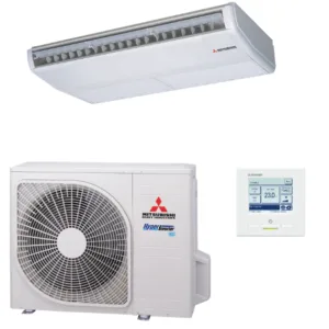 Plafondonderbouw single-split set FDE60VH 6,0 kW inclusief bedrade wandbediening